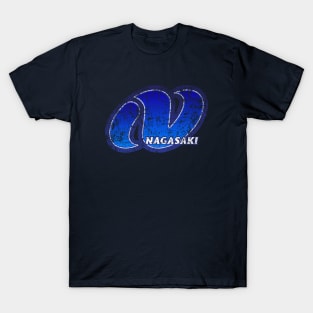 Nagasaki Prefecture Japanese Symbol Distressed T-Shirt